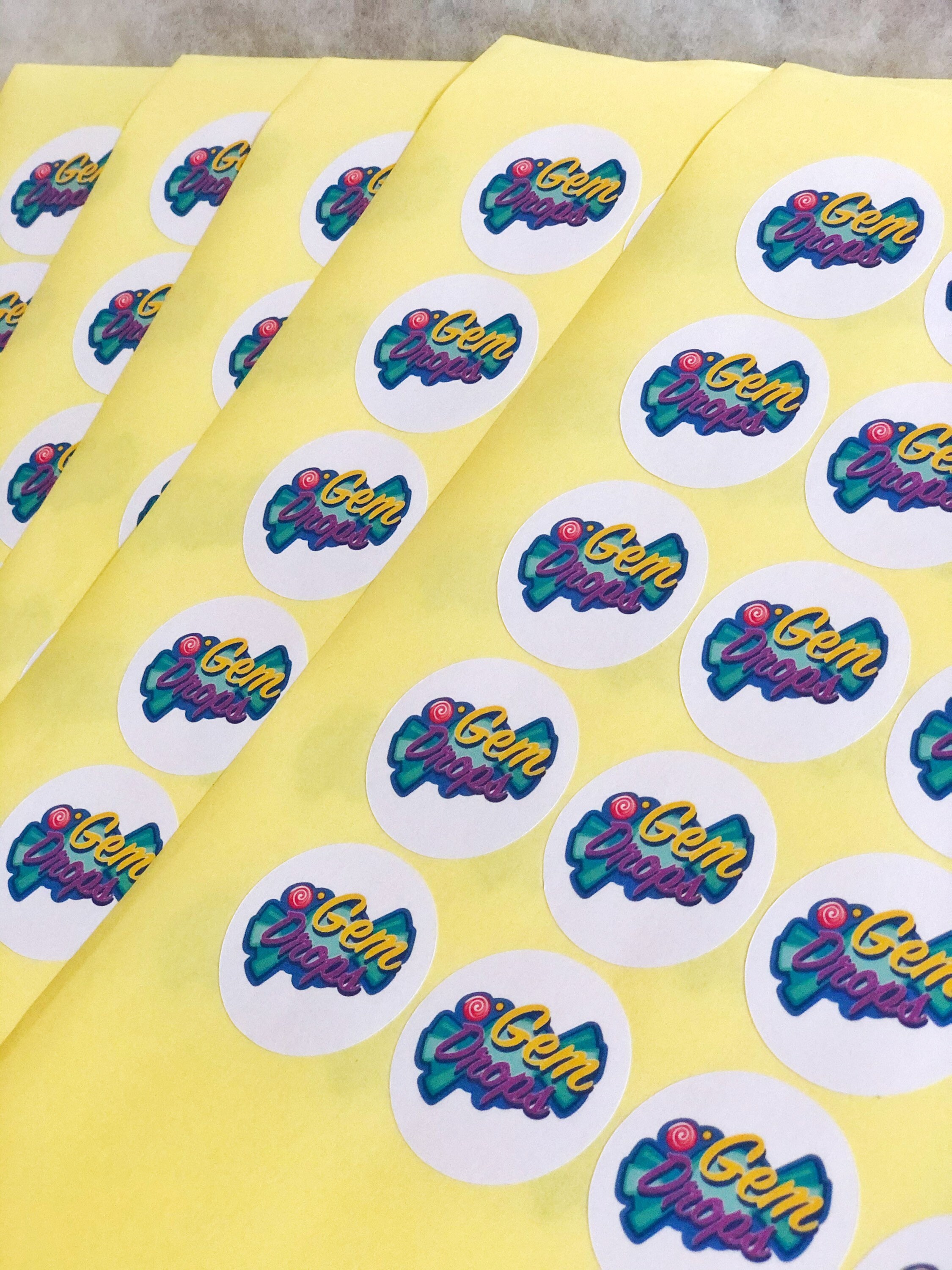 Create your own personalised business logo stickers matt or Etsy