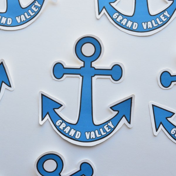 Gvsu Anchor Stickers Etsy