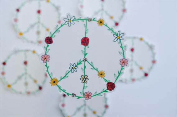 Laptop Sticker Peace Sign Sticker Small Gift Cute Sticker Daisy Sticker Rose Sticker Flower Sticker Floral Peace Sign Sticker Laptop Sticker Peace Sign Sticker Small Gift Cute Sticker Daisy Sticker Rose Sticker Flower Sticker Floral Peace Sign Sticker