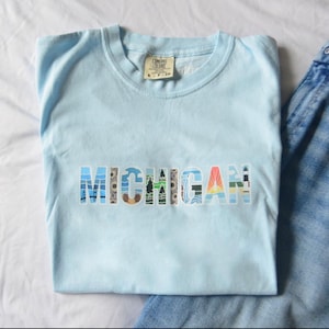 Michigan Lover T Shirt - Michigan Shirt, Great Lakes Shirt, Michigan Life Shirt, State of Michigan Shirt, Mackinac Bridge, Michigan Made