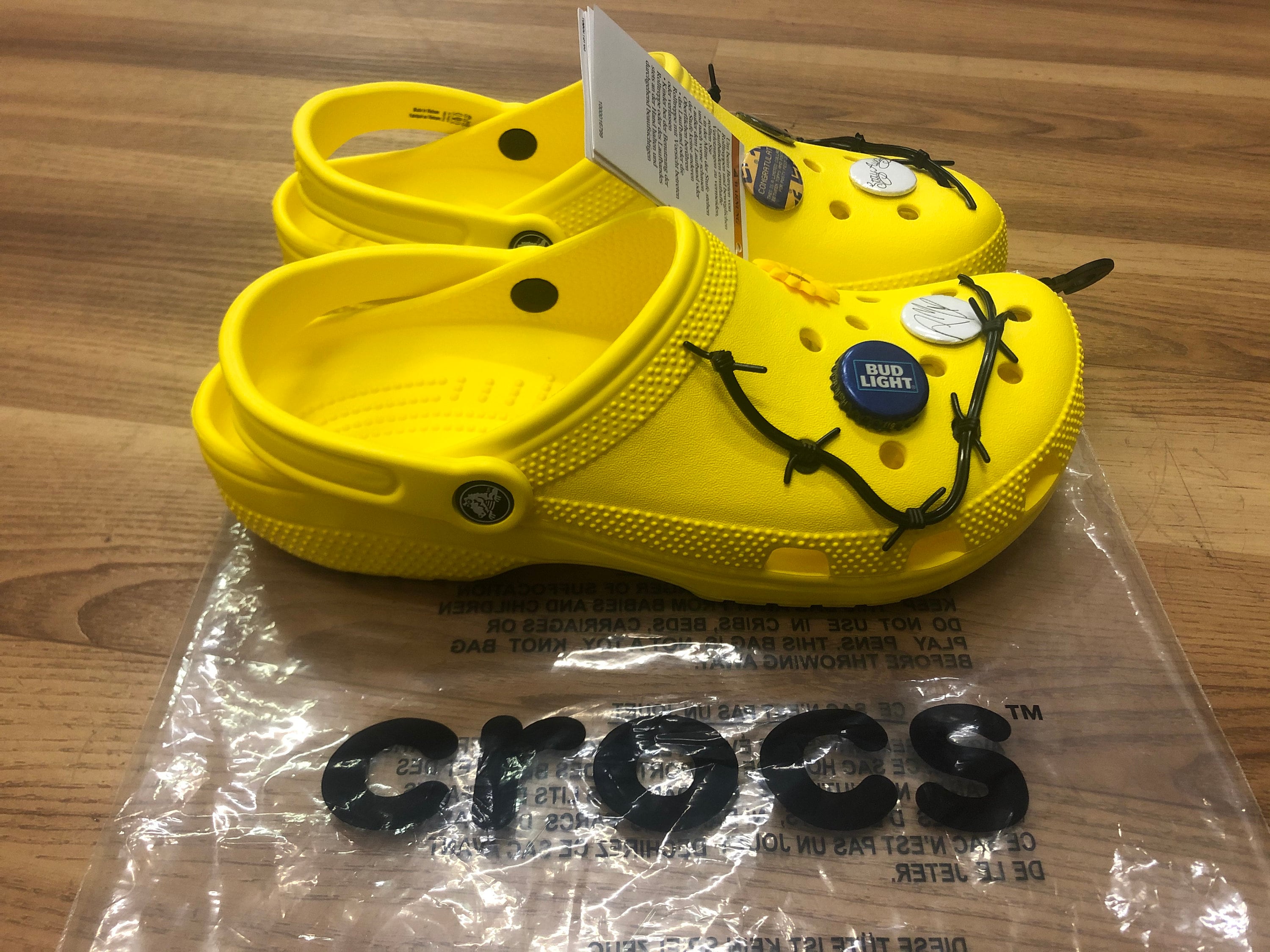 New Post Malone x Crocs Yellow Size 11 Mens Etsy