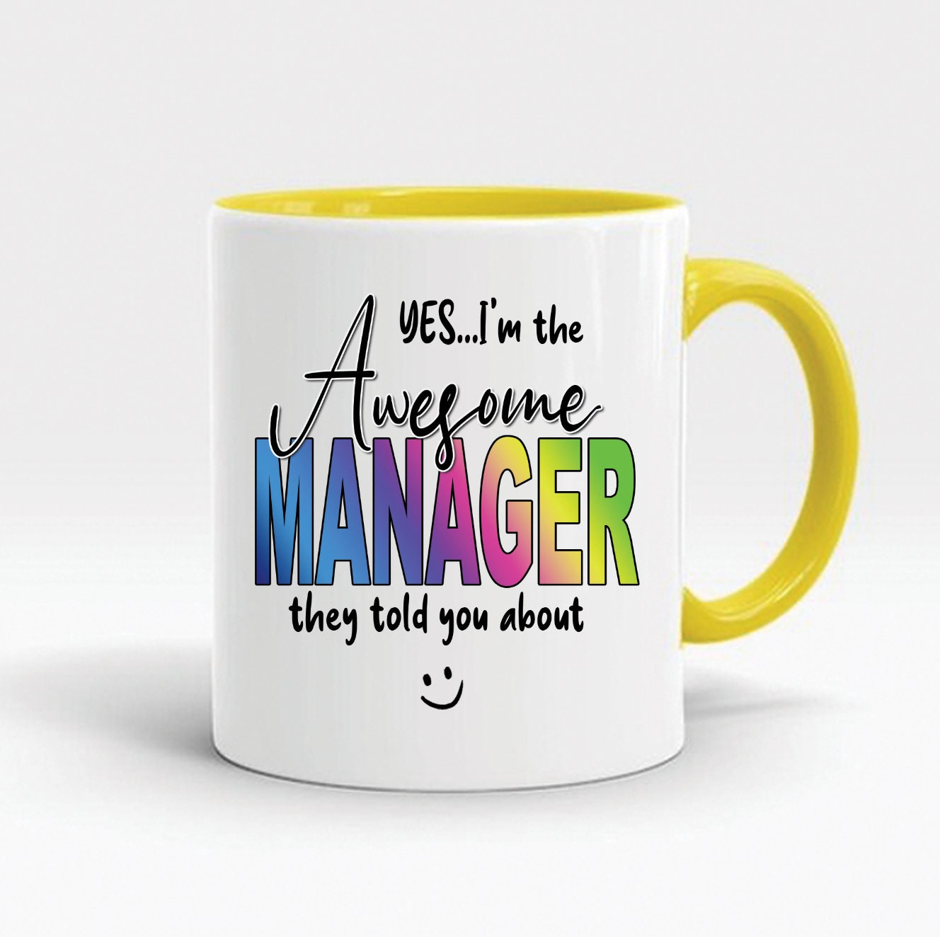 Funny Work Mugs Awesome Manager Mug Colleague Secret Santa Etsy