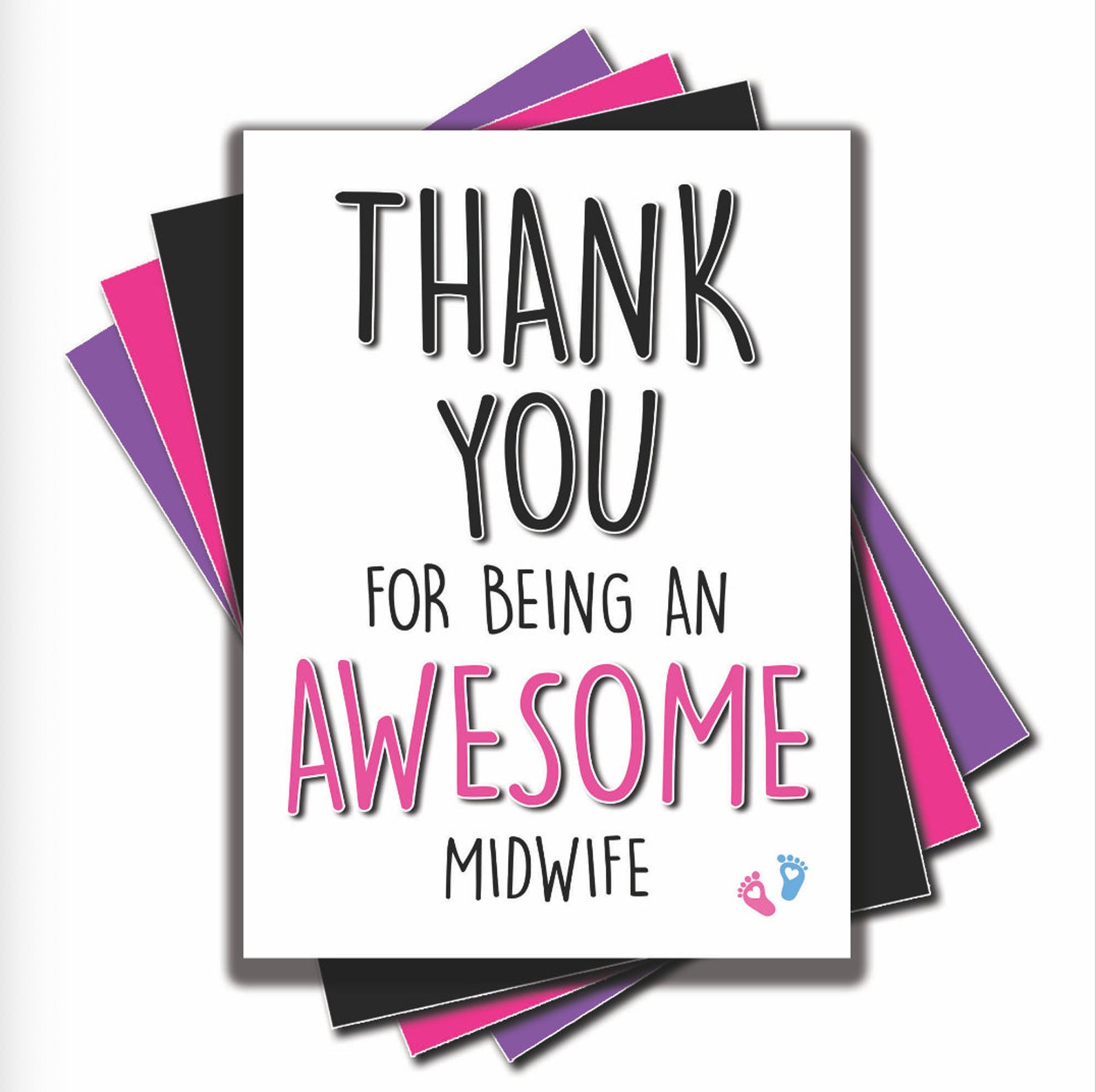 Midwife card greeting card for midwife thank you for being an Etsy