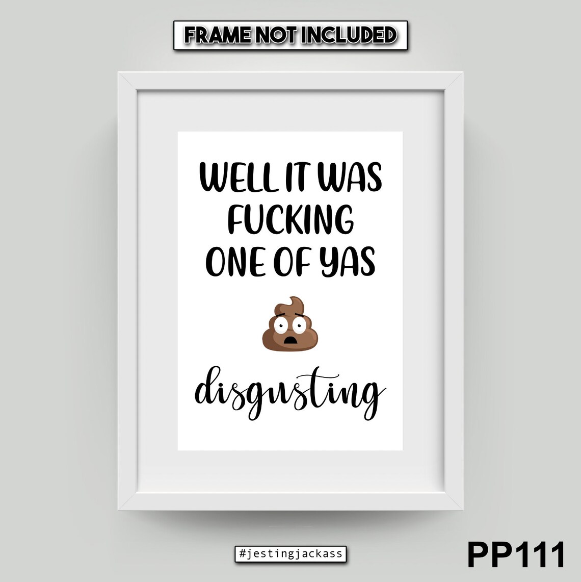 Funny Rude Toilet Wall Print Home Decor Decoration Home Design Etsy