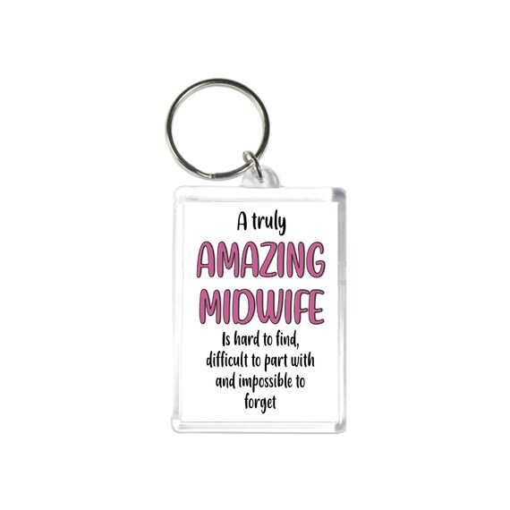Funny Gift Present World's Best Midwife Keyring Key Chain 