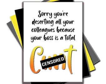 Rude Leaving Card | Etsy