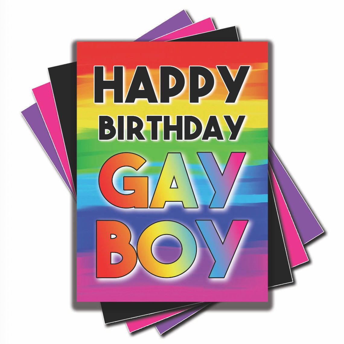 Tarjeta gay feliz cumpleaños gay chico gay orgullo novedad Etsy México