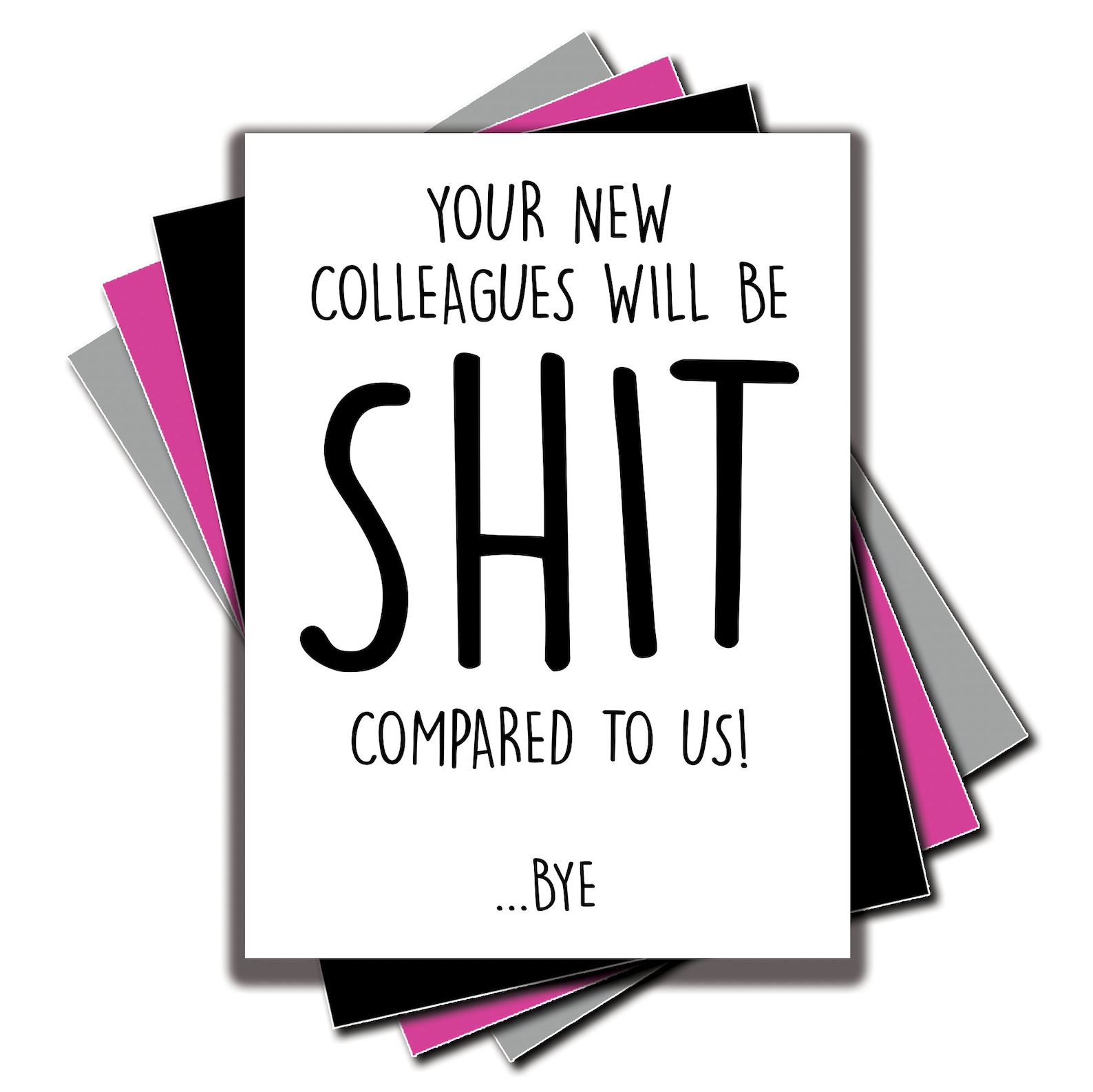 Funny Leaving Work Cards Office Co Worker Leaving Card Your Etsy
