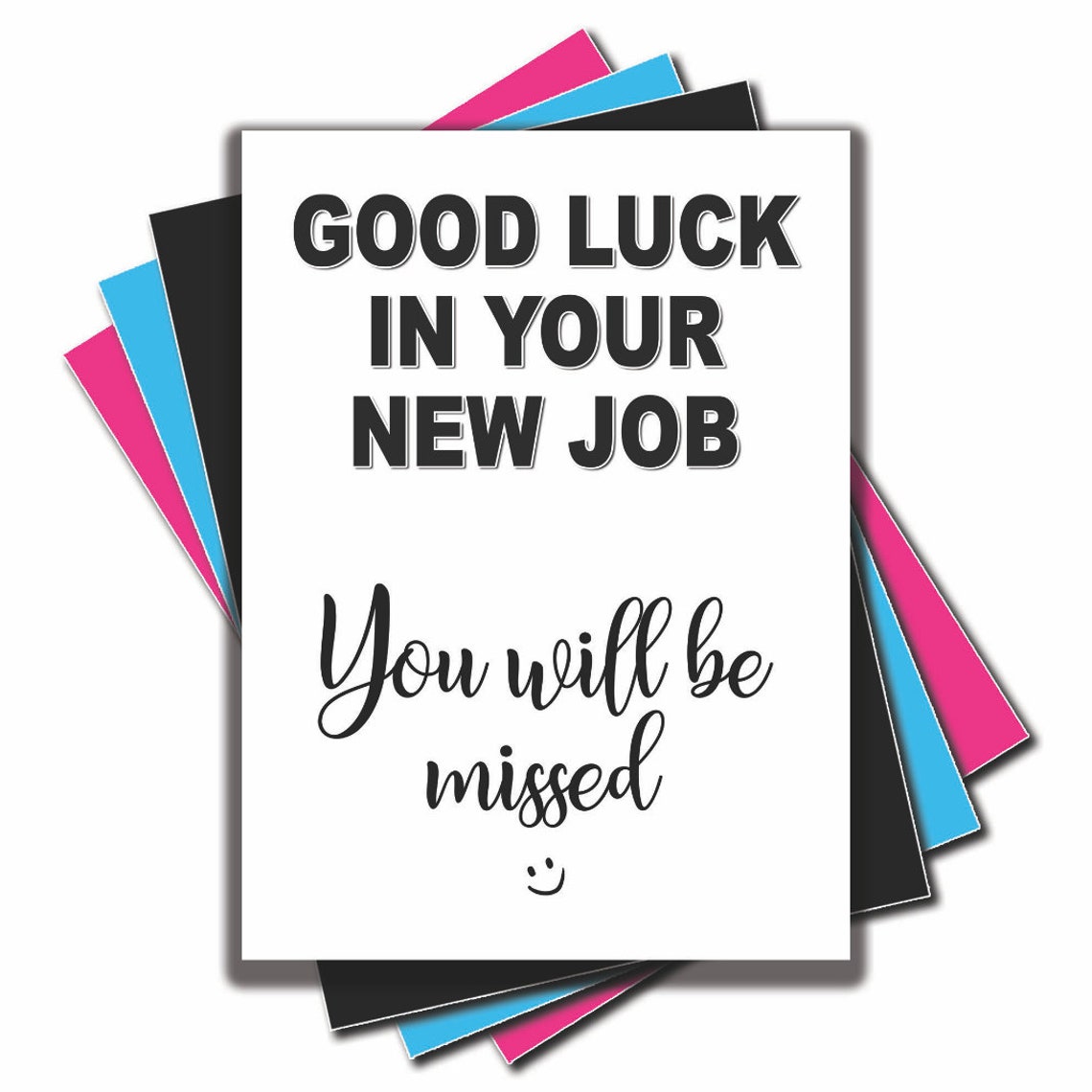 Good Luck In Your New Job You Will Be Missed Funny Leaving Etsy