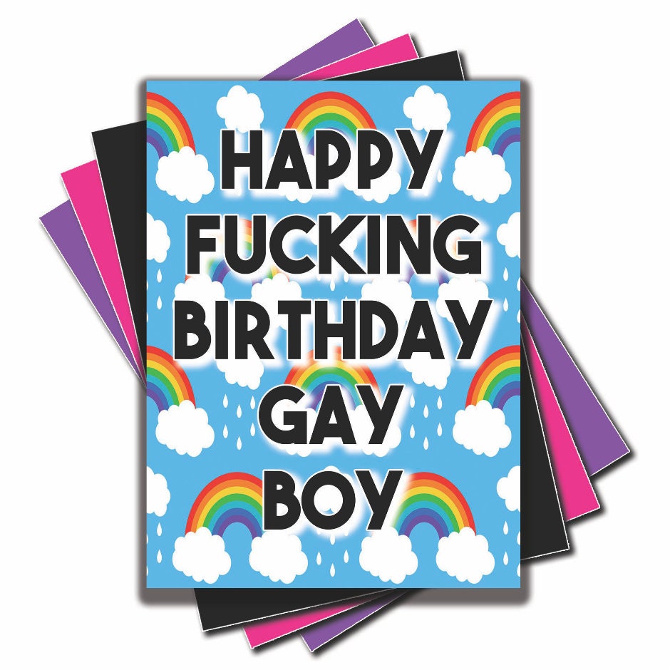 Funny Gay Birthday Cards Happy Fcking Birthday Gay Boy Gay Etsy Funny Gay Birthday Cards Happy Fcking Birthday Gay Boy Gay Etsy
