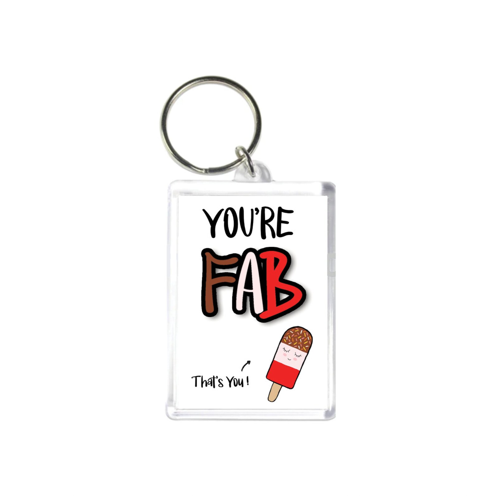 Funny Keyring For Best Friend Work Colleague You're Fab Etsy