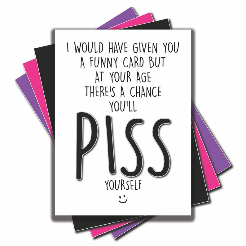 Funny Card Novelty Greeting Cards Birthday Cards Chance Etsy
