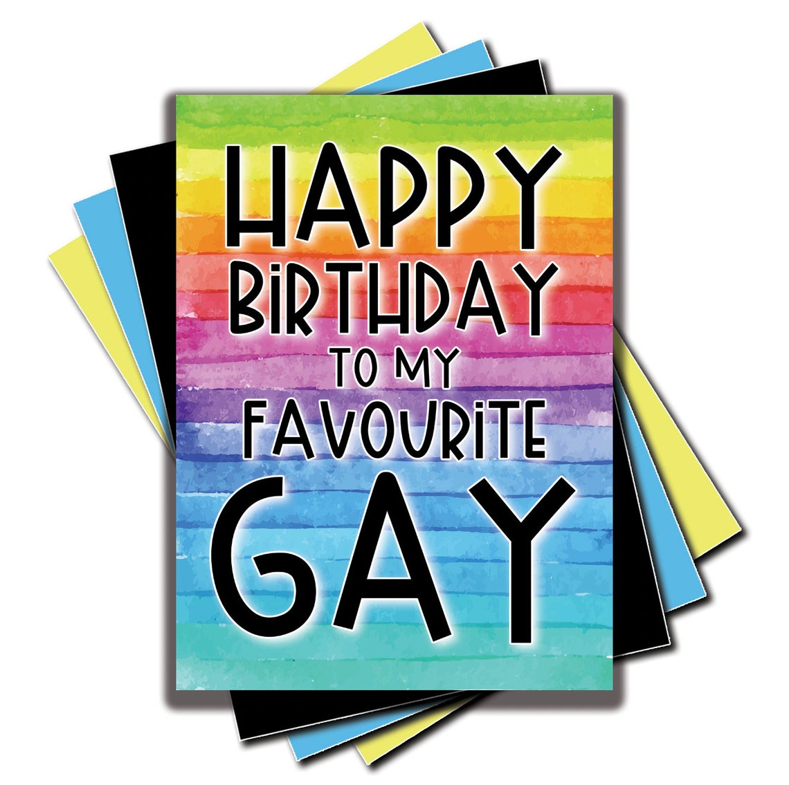 Gay Card Happy Birthday To My Favourite Gay Novelty Greeting Etsy