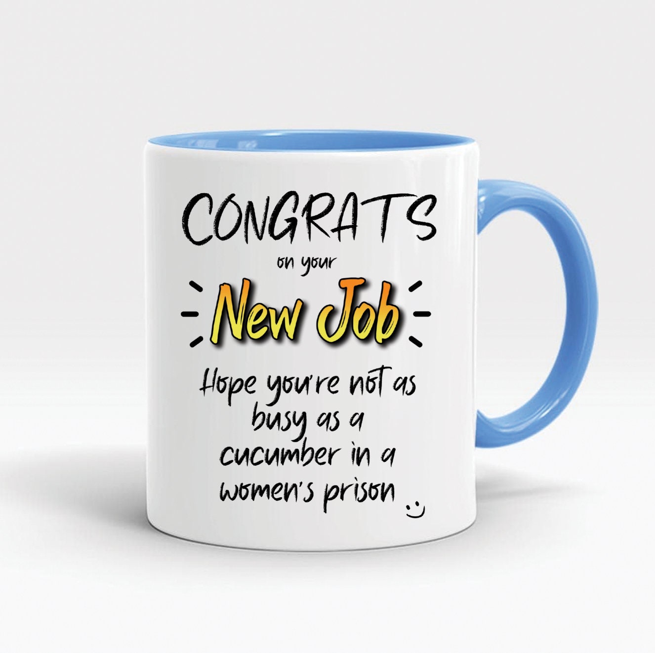 Funny coffee mugs leaving gift congrats on your new job