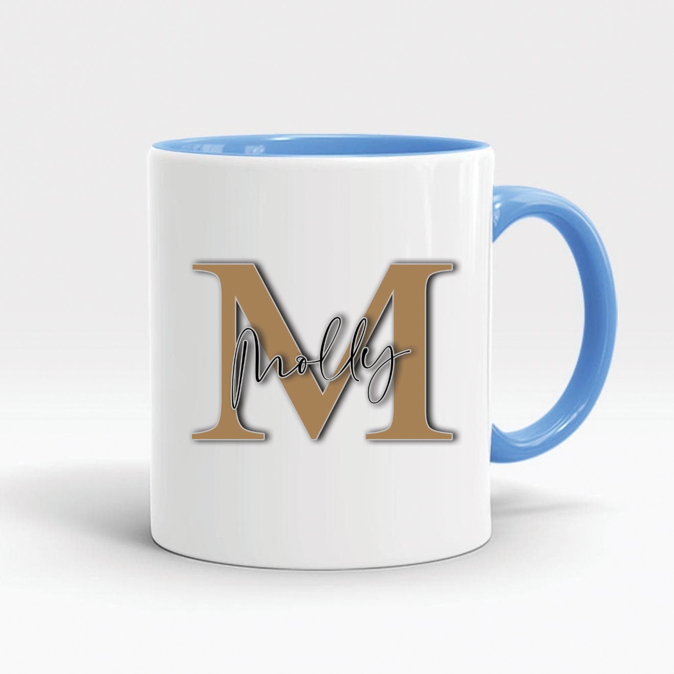 Personalised coffee mugs cup any name custom gifts initial and Etsy