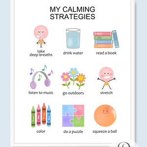 My Calming Strategies Chart & Poster for Kids - Feelings Emotions Chart ...