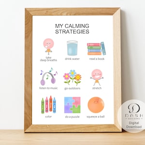 My Calming Strategies Chart & Poster for Kids - Feelings Emotions Chart ...