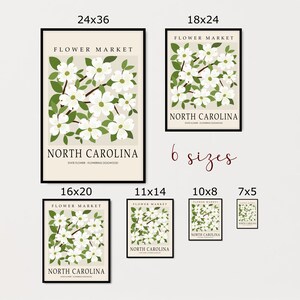 North Carolina State Flower Dogwood Flower Market Print