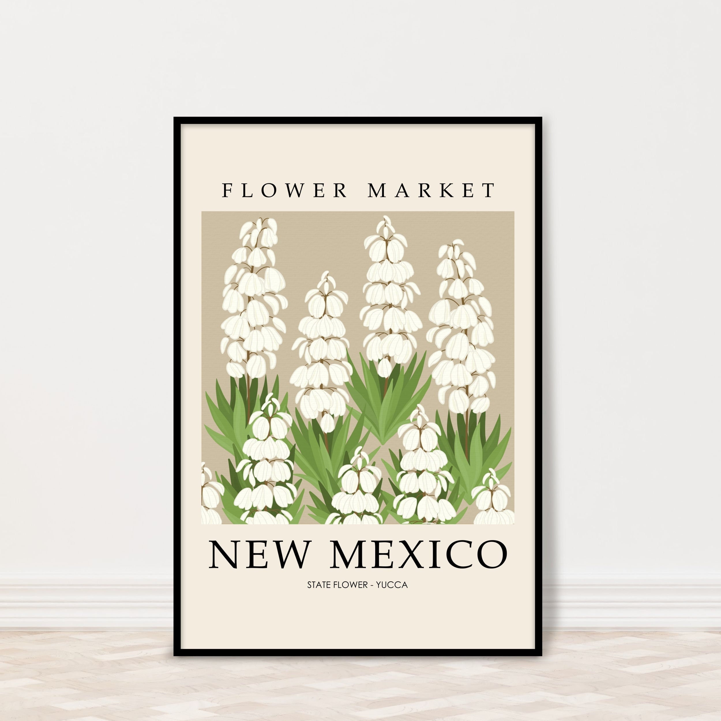 New Mexico Yucca Flower Market Print | White and Green Flower