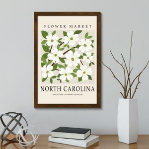 North Carolina State Flower Dogwood Flower Market Print