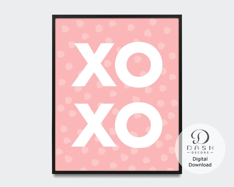 Xoxo Sign xoxo Wall Art xoxo Print Pink xoxo Nursery Etsy