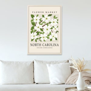 North Carolina State Flower Dogwood Flower Market Print
