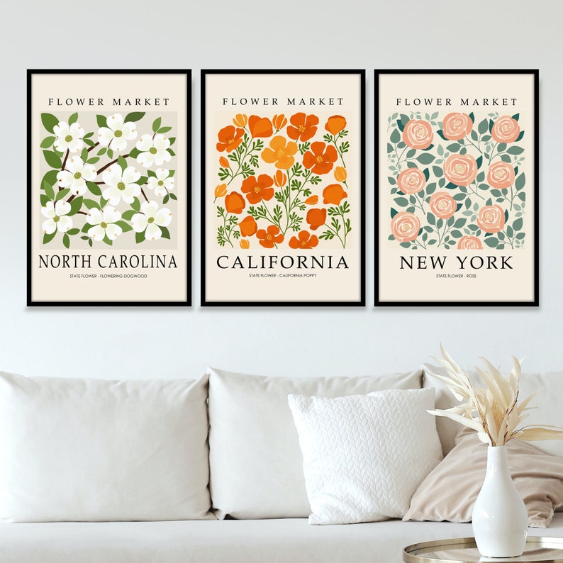 North Carolina State Flower Dogwood Flower Market Print