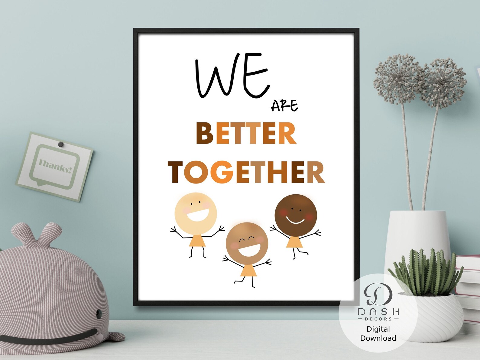 We Are Better Together Sign for Preschool Classroom and Kids Diversity ...