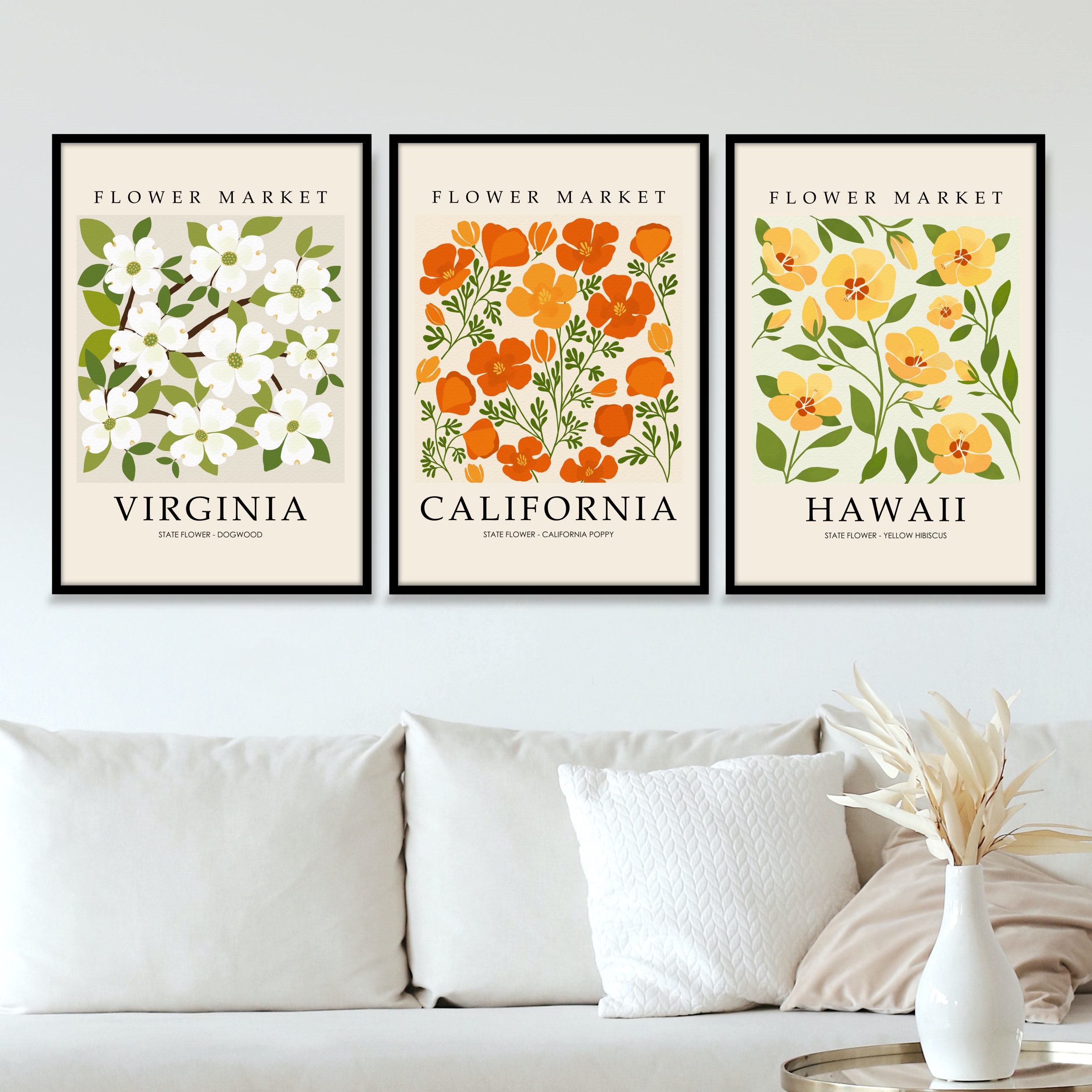 New Mexico Yucca Flower Market Print | White and Green Flower