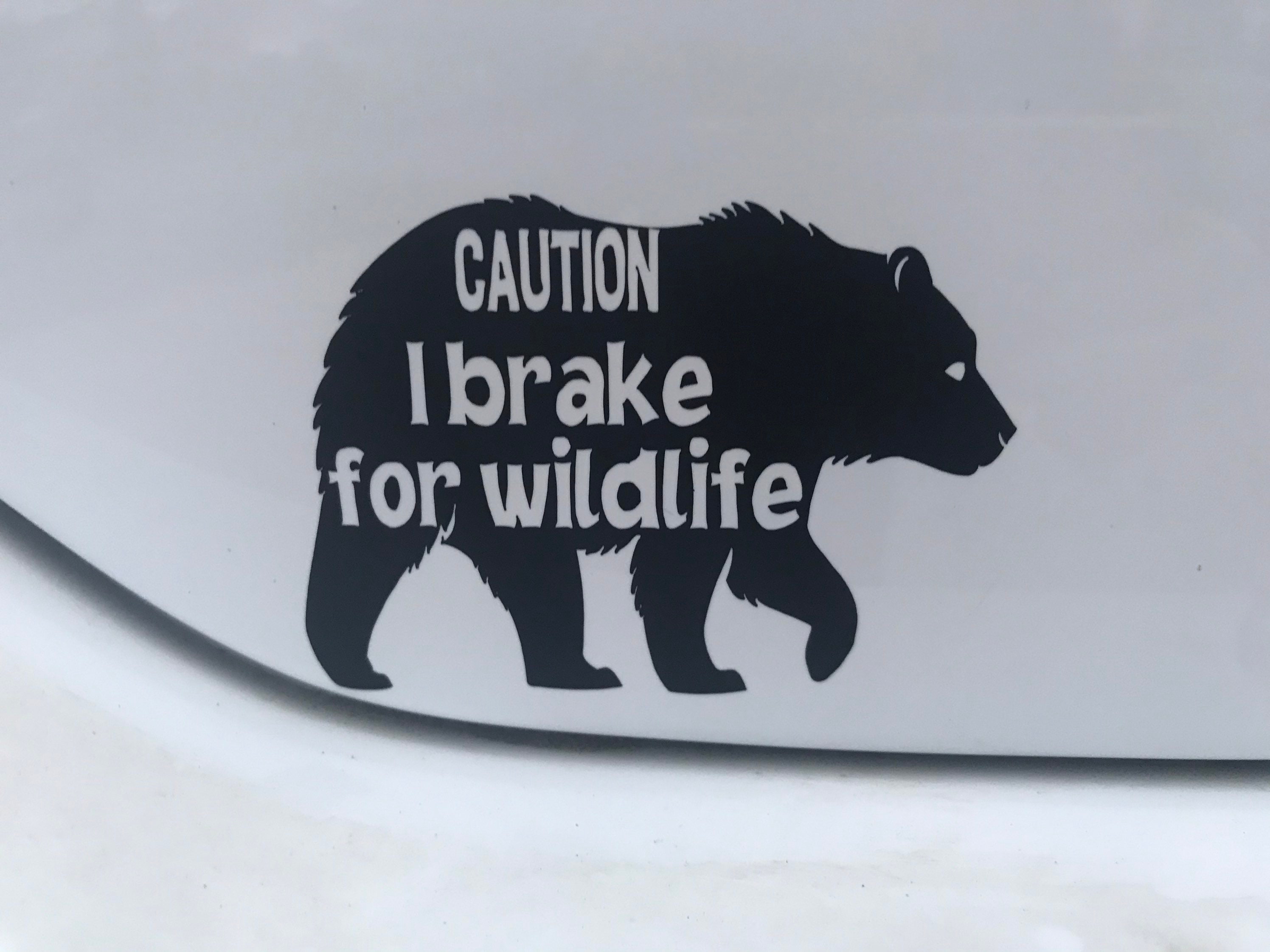 Animal car decal sticker I BRAKE FOR WILDLIFE outdoors Etsy