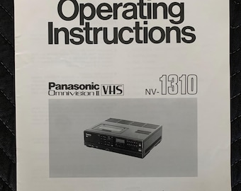 Vintage Panasonic VHS Video Cassette Recorder Manual