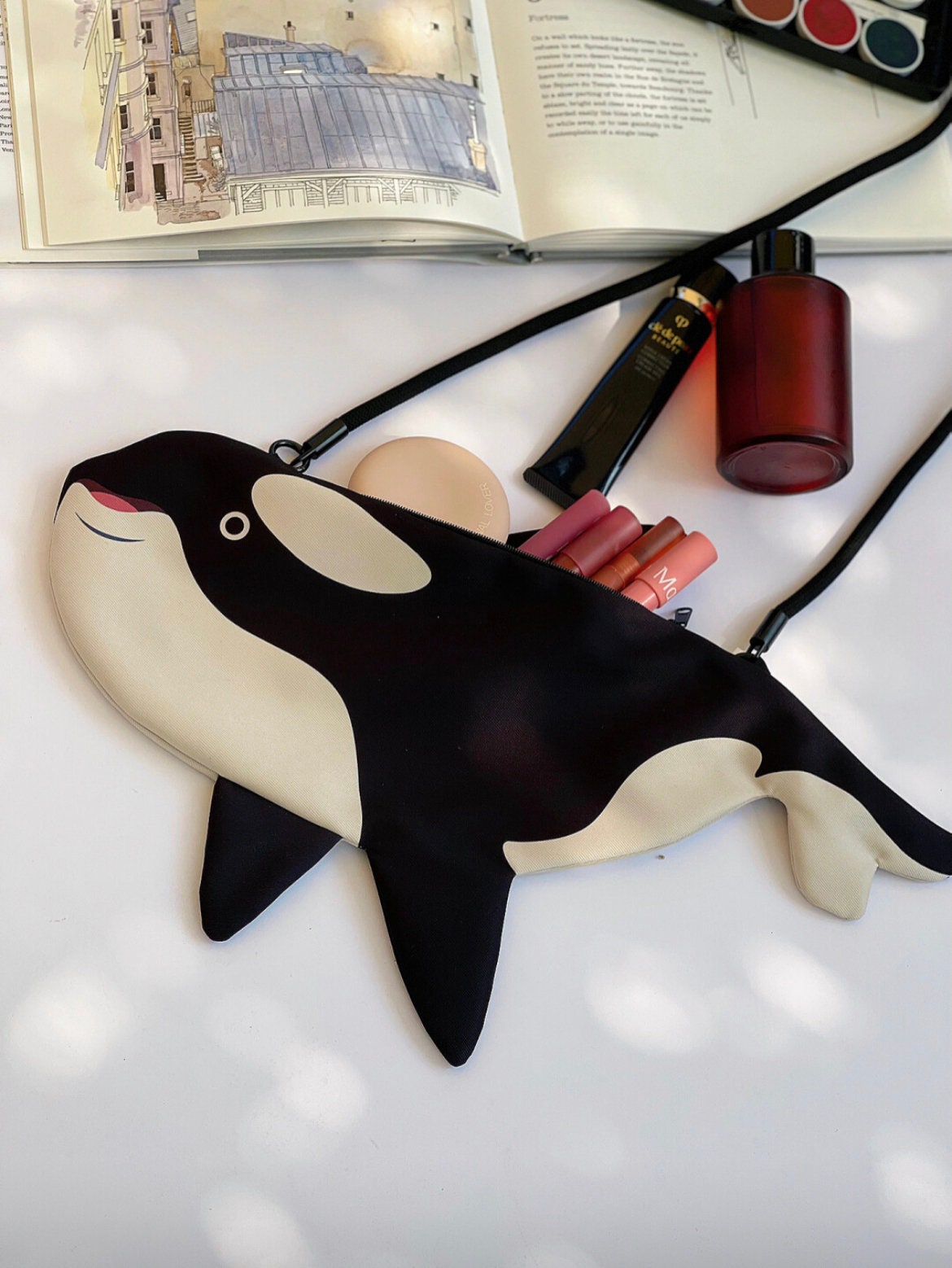 Orca Whale Crossbody Bag, Cute Animal Shoulder Purse for Orca Whale Crossbody Bag, Cute Animal Shoulder Purse for