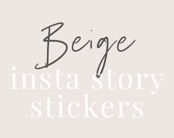 Beige Insta Story Stickers