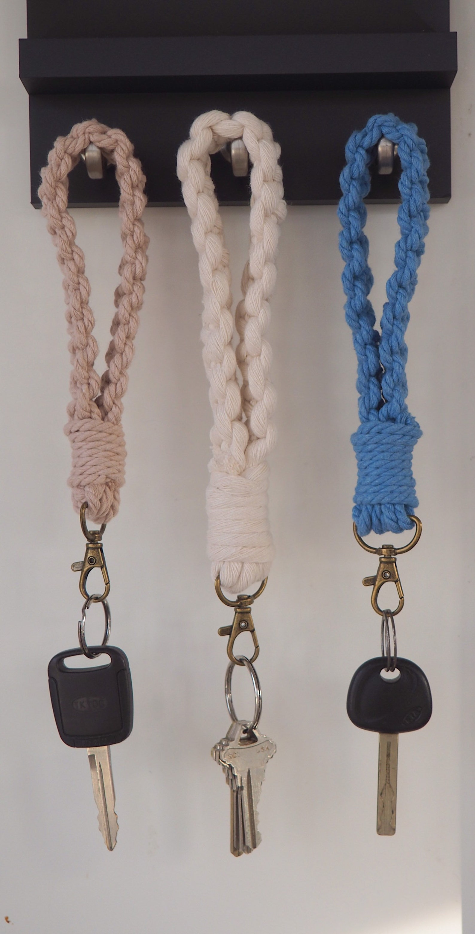 Llavero De Pulsera Macrame Con Nudo Llavero Macram Etsy