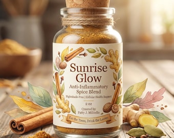 Sunrise Glow™ Breakfast Blend | Anti-Inflammatory Spice Mix | Blood Sugar Support | Cinnamon Turmeric Ginger | For Oatmeal Smoothies Coffee