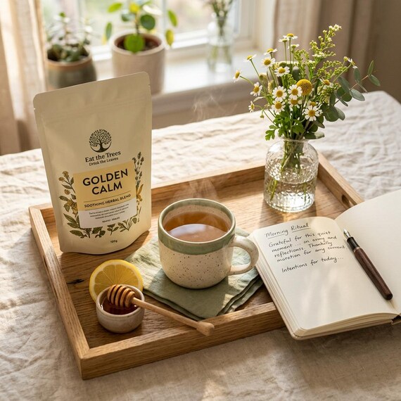 Golden Calm Herbal Tea | Turmeric Ginger Anti-Inflammatory Blend