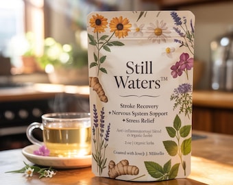 Still Waters Stroke Support Tea™ – Herbal Wellness Blend for Recovery, Inflammation & Peace of Mind