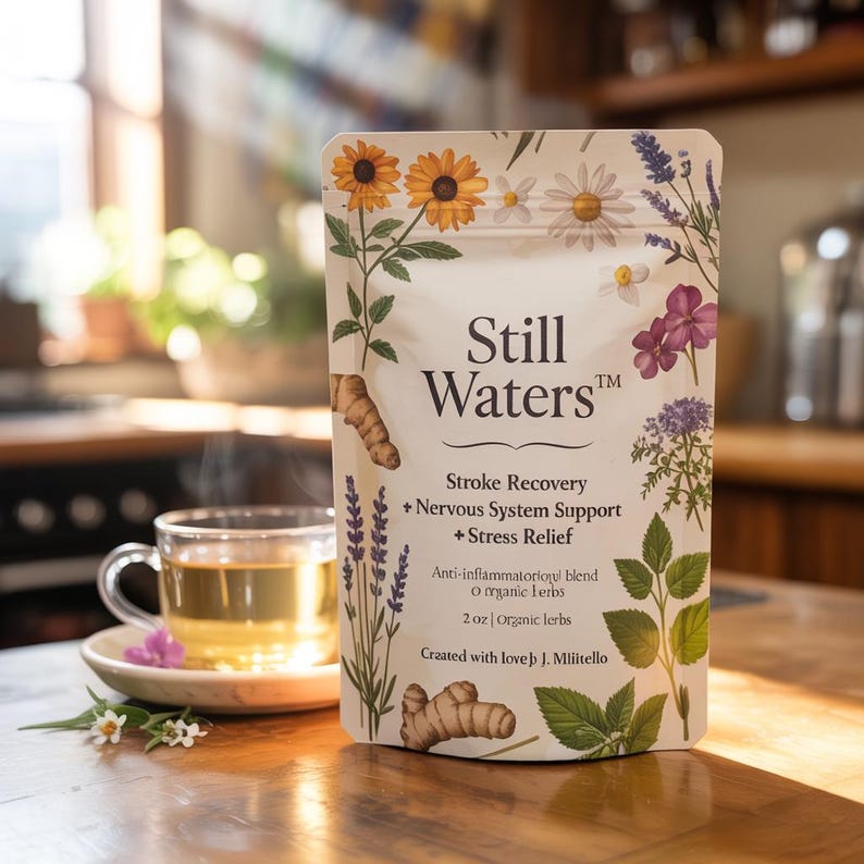 Still Waters Stroke Support Tea™ – Herbal Wellness Blend for Recovery, Inflammation & Peace of Mind immagine 1