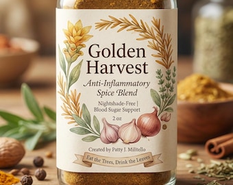 Golden Harvest Anti-Inflammatory Spice Blend | Nightshade-Free, Brain Health