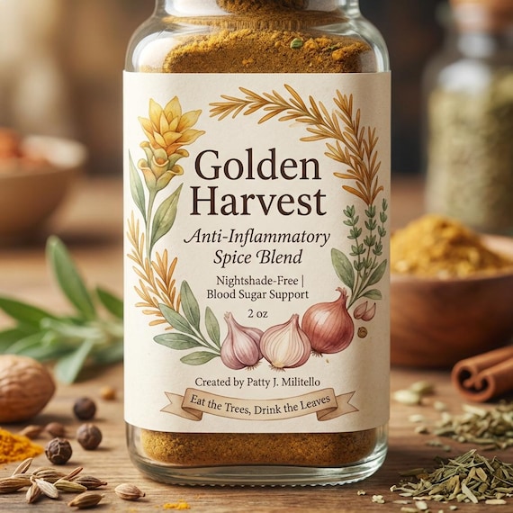 Golden Harvest Anti-Inflammatory Spice Blend | Nightshade-Free, Brain Health