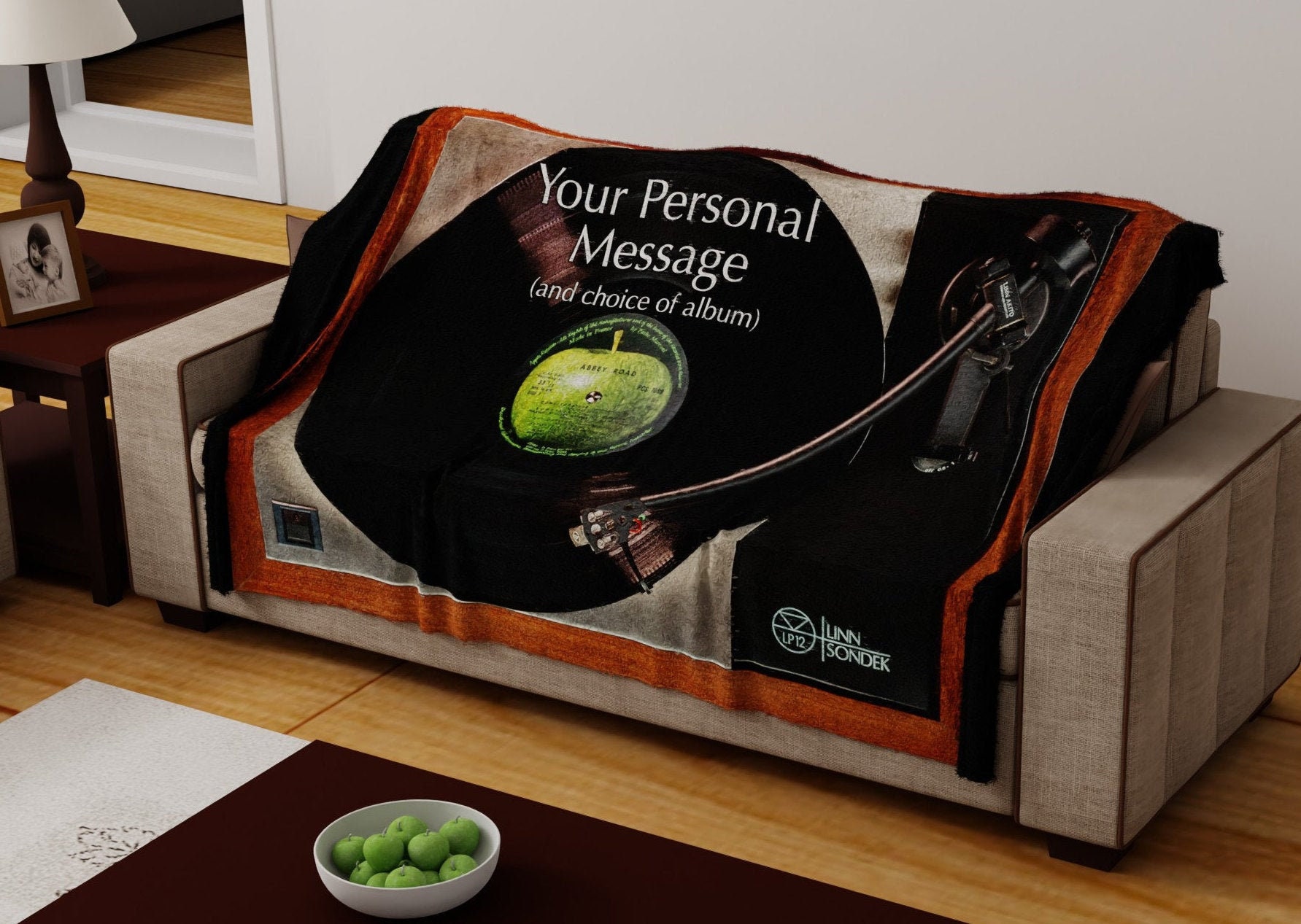 Personalized Fleece Blanket Vinyl Music Lover A Unique Custom And Vibrant Gift4Fan The