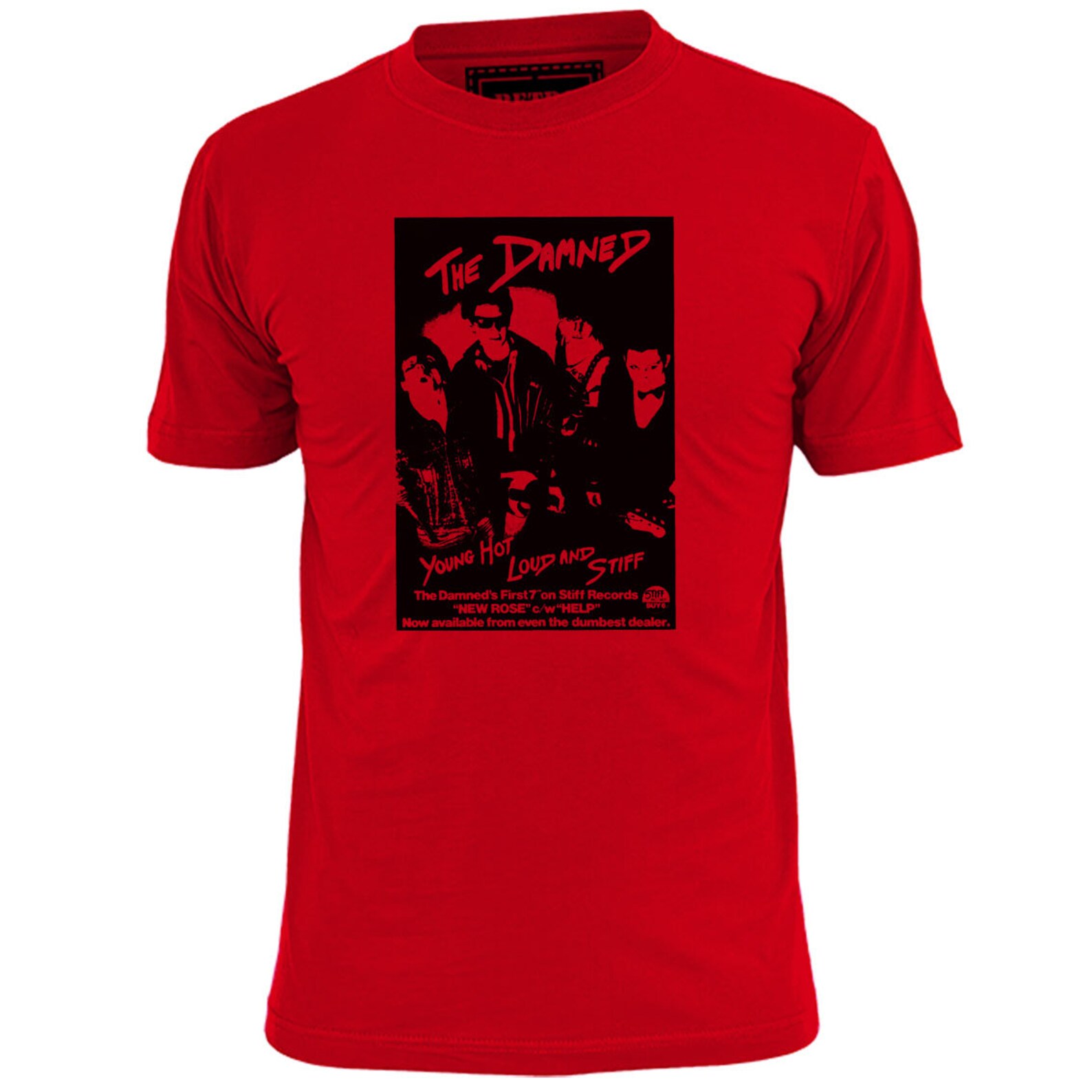 Mens The Damned New Rose Punk Rock Gig Poster T Shirt | Etsy