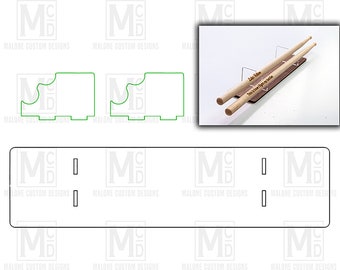Supporto per display drumsticks FILE ONLY questo è un file SVG per tagliare il proprio display per bacchette su un laser Glowforge senza prodotto.