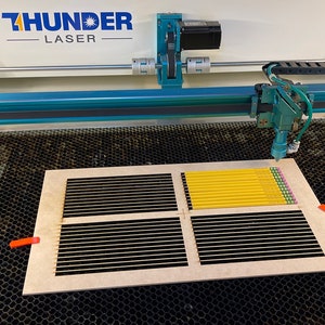 Engraved Pencil Jig for 4 Dozen - svg, ai, pdf for Thunder Laser other Lasers FILE ONLY