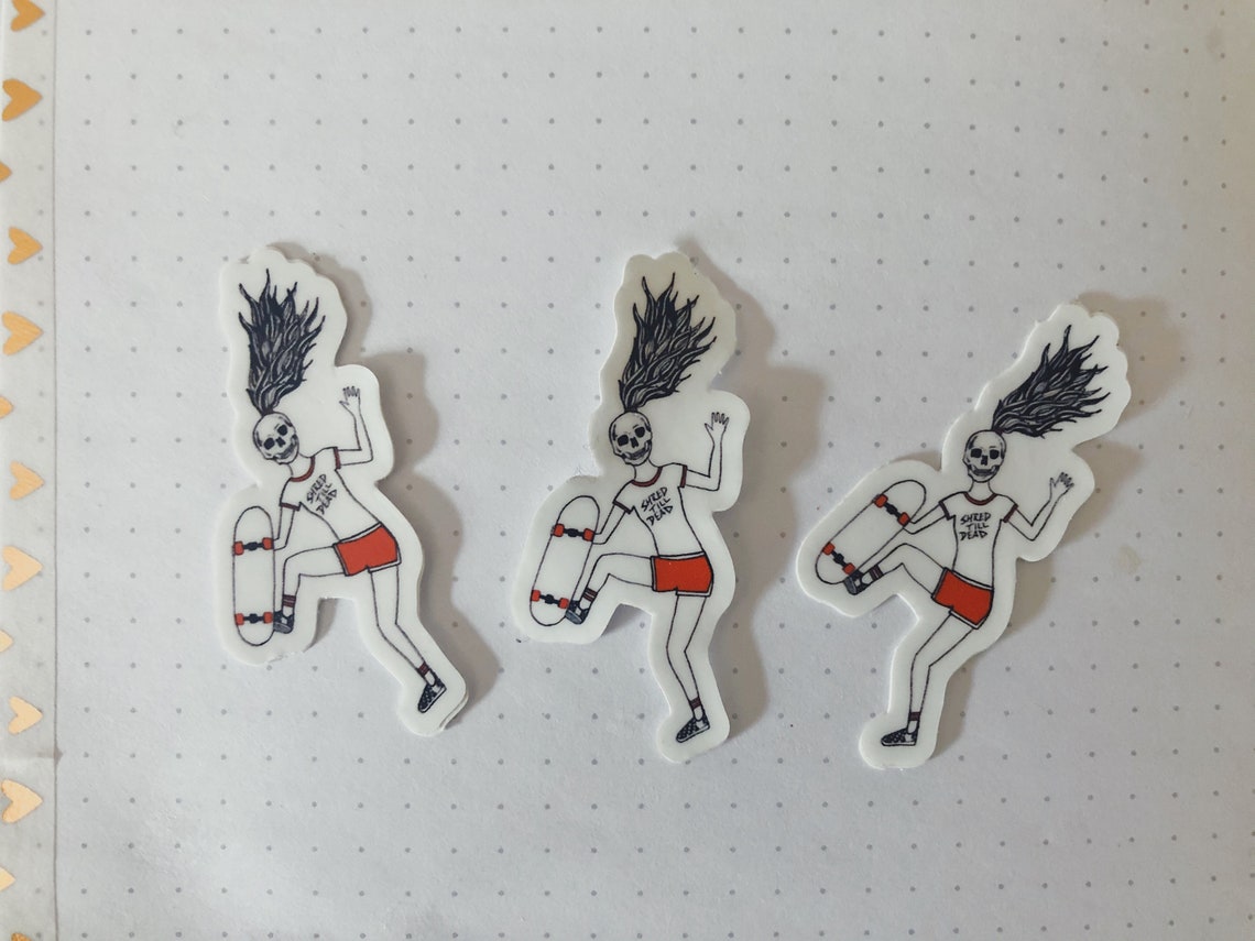 Skater Girl Sticker Etsy