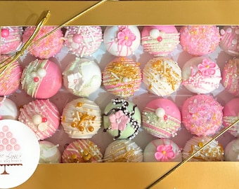 Bridal and baby showers ! Birthdays and weddings, a 12 or  24 piece gift box Assortment of our gourmet cake truffles!