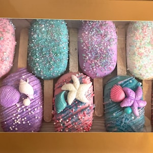 Under the Sea Cakesicles! Can be coordinated with our Under the Sea Cake Truffles!