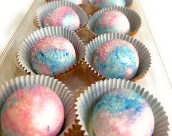 Gender Reveal Watercolor pink and blue gourmet cake truffles!