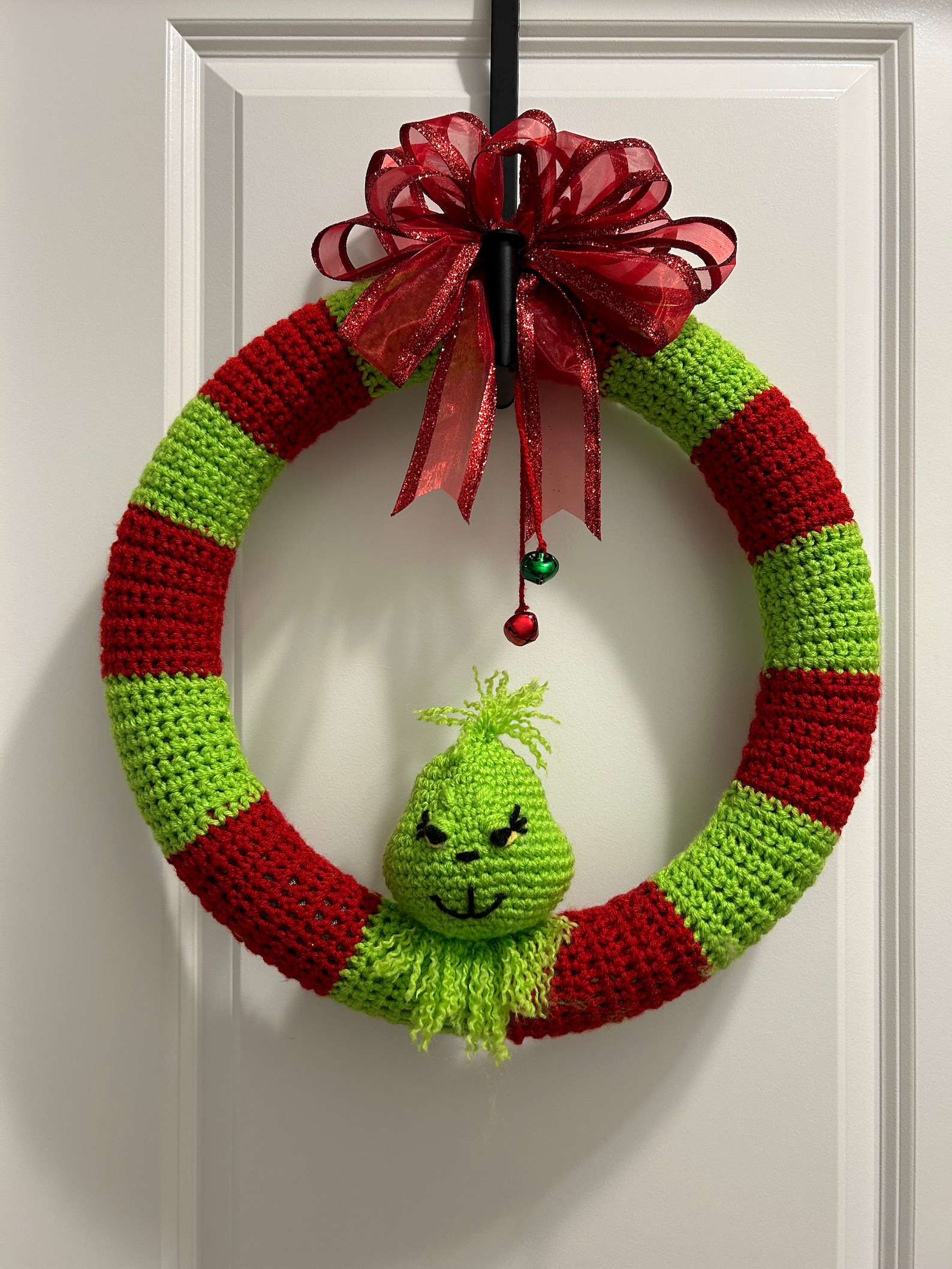 Grinch Crochet Wreath