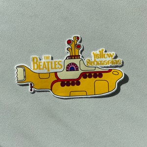 Pegatina del Submarino Amarillo de los Beatles (brillante o resistente a la intemperie)